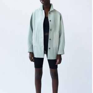 NWT Zara Barn Jacket Tonal Pockets #0069